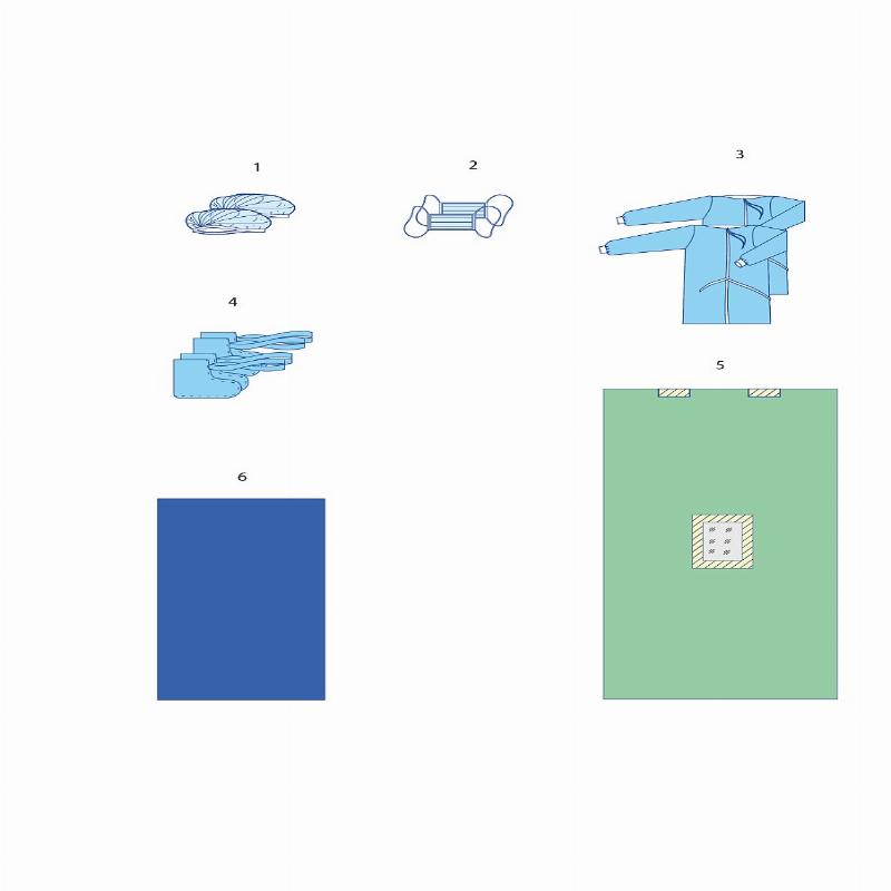 Комплект одягу та покриттів операційних нейрохірургічний (для операцій на хребті) №1 Taipan-Pharm стерильний